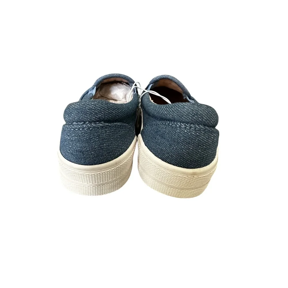 The Children's Place Slip On Sneakers Patches Studded Blue Denim Size 13‎